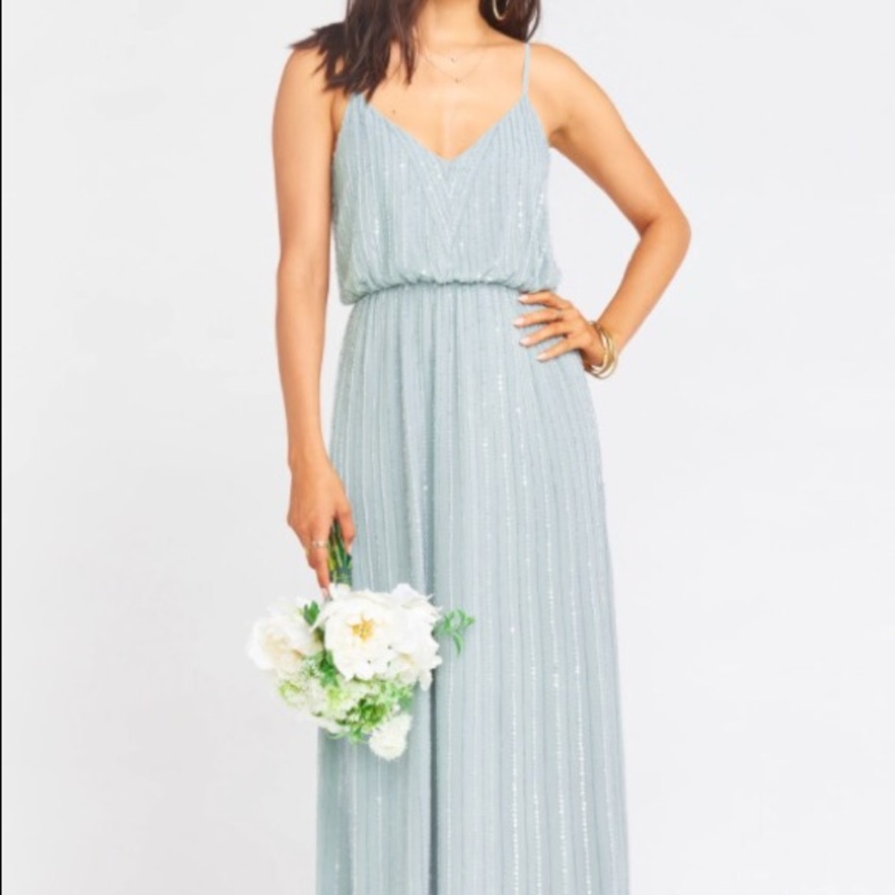 Show Me Your Mumu Victoria Beaded Sage Dress Small